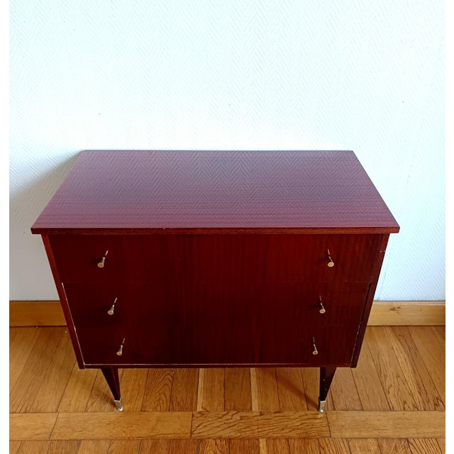 Mid-Century Modern Vintage Lacquered Wooden Dressing Table, 1950s For Sale - Image 3 of 12