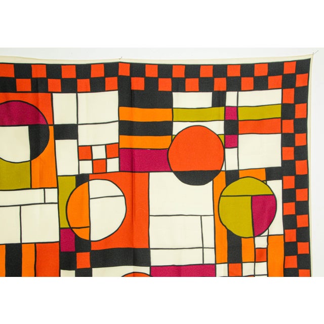 Vintage Frank Lloyd Wright Bauhaus Style Design Scarf For Sale In Palm Springs - Image 6 of 11