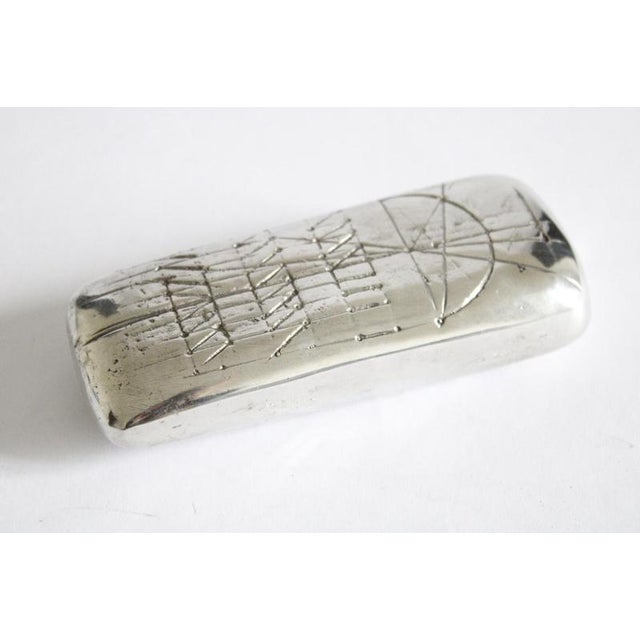 Post-Modern Abstract Pewter Sculpture by Walter Valentini, 1980 For Sale - Image 9 of 18
