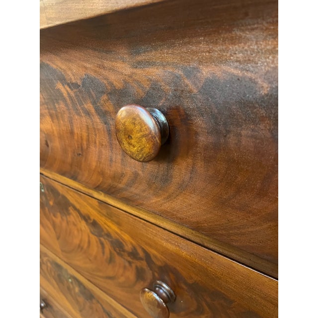 19th Century Flamed Mahogany Large Chest of Drawers For Sale - Image 9 of 11