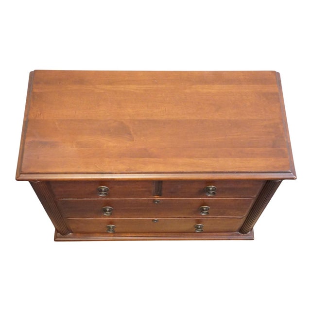 Durham Furniture Saville Row Collection Solid Cherry Early American 36" Nightstand Chest 980-204 For Sale - Image 9 of 14