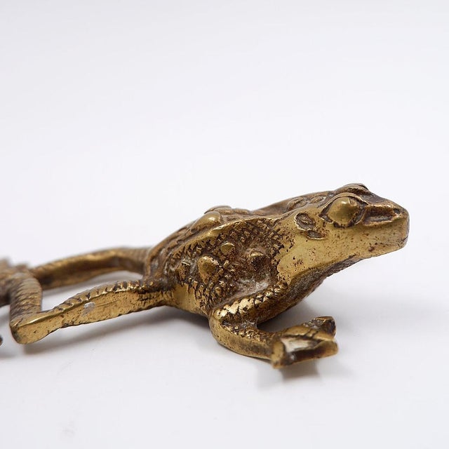 Gold Vintage Brass Frog, 1960s For Sale - Image 8 of 11