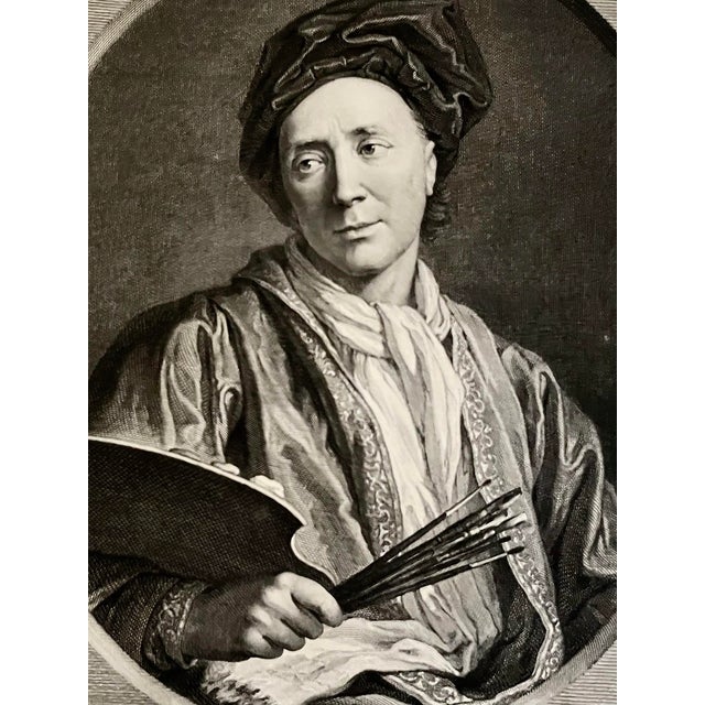 Antique Engraving Portrait of Artist Bon De Boullongne For Sale In New York - Image 6 of 6