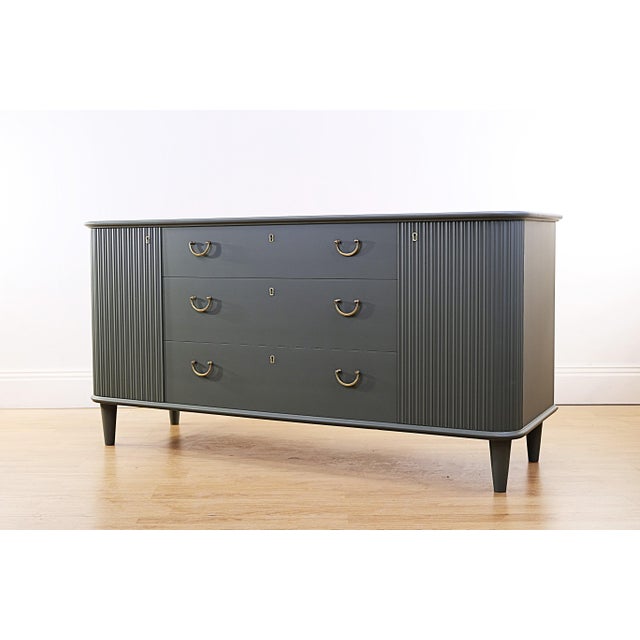 Swedish Modern Sideboard Northern Mystic Green, Sweden, 1930s For Sale - Image 6 of 8