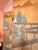 Green Antique Six Panel Watercolor Floor Screen For Sale - Image 8 of 15