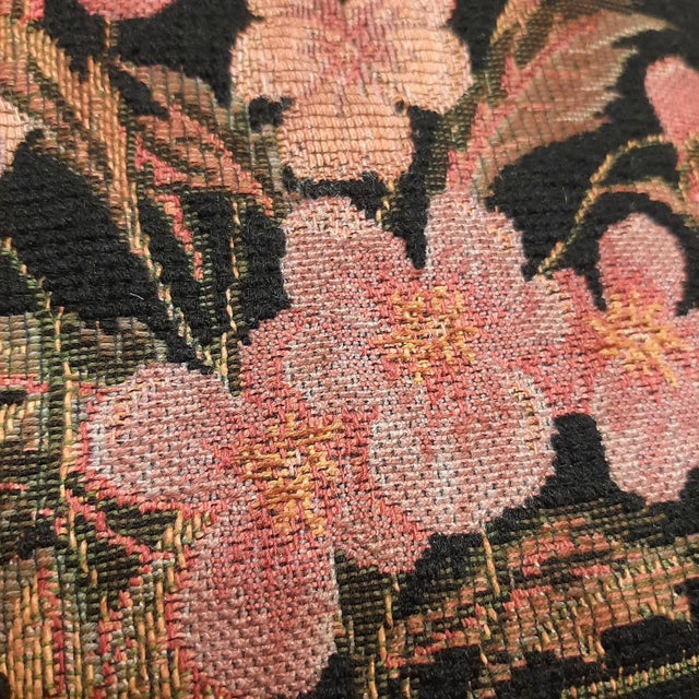 Vintage French Tapestey Floral Pillow For Sale In Fayetteville, AR - Image 6 of 9