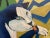 Contemporary Marc Zimmerman "Siesta" Oil Painting, Orange Cat at Rest, Tropical Interior, Navy Gold Zigzag Pattern, Contemporary Art West Coast For Sale - Image 3 of 6
