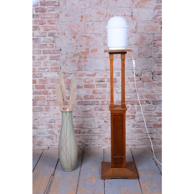 Mid-Century Table Lamp in Lacquered Metal and Opal Glass, Czech, 1960s For Sale - Image 6 of 9