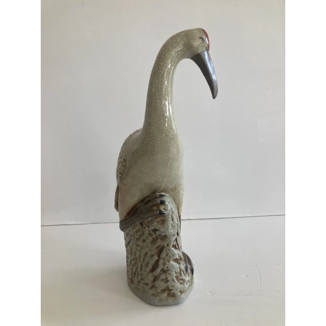 1950s Asian Tropical Bird in Glazed Porcelain For Sale - Image 5 of 8