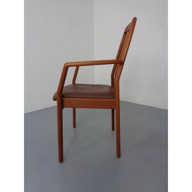 Wood Danish Teak and Leather Armchair from Dyrlund, Denmark, 1970s For Sale - Image 7 of 16