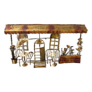 Art Deco Café Bistro Wall Sculpture For Sale