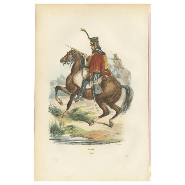 After Horace Vernet, Hussar Cavalryman on Horseback, 1843, Paper For Sale - Image 10 of 10