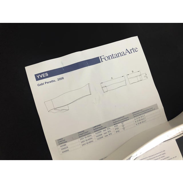 Italian Yves Wall Lights from Fontana Arte, 2008, Set of 2 For Sale - Image 9 of 12