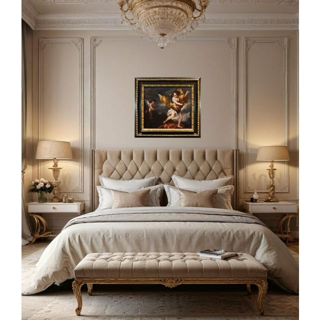 Roman School Artist, Daphne & Cupid, 1600s-1700s, Oil on Canvas, Framed For Sale - Image 10 of 12