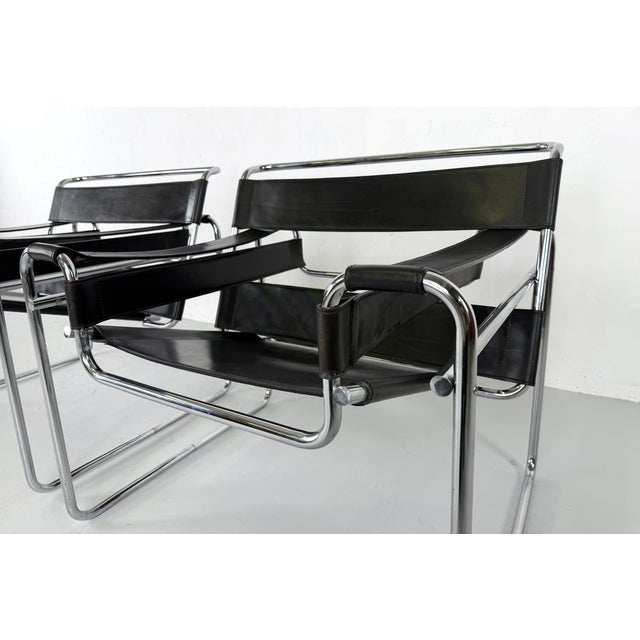 Metal Wassily Armchair by Marcel Breuer for Gavina, 1960s, Set of 2 For Sale - Image 7 of 13