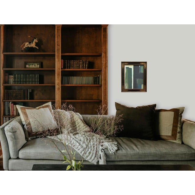 Abstract “Natures Harmony" Abstract Art in Antique Frame, Transitional Living Room Art by JTS For Sale - Image 3 of 10