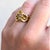 Gold Antique Art Nouveau Gargoyle Ring 18k Gold - Ruby Eyes & Diamond Mouth, Size 7.5 For Sale - Image 8 of 8