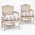 French Louis XV Style Carved Shell & Painted Caned Bergere Chairs -Pair For Sale - Image 10 of 11