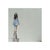 This artwork elegantly captures a solitary moment, where a young girl in a blue dress is depicted from behind, creating a...