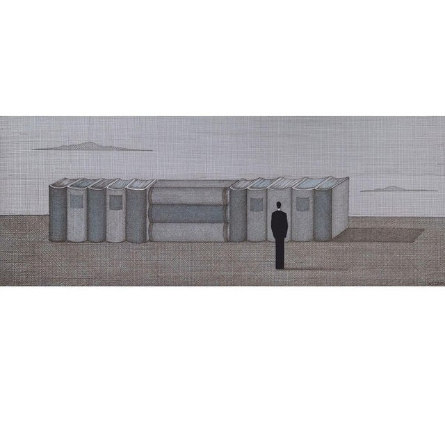 Contemporary Joanna Wiszniewska Domańska, Street of Unread Books, 2018, Etching on Paper For Sale - Image 3 of 5