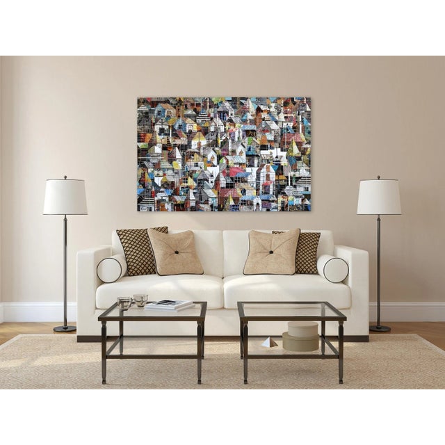 Wood Sublime 2154 - Layered Contemporary Landscape Abstract Cityscape Mixed-Media Painting by TaeHo Kang For Sale - Image 7 of 10