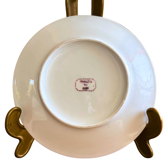Mid-Century Modern Fairy Tale Dessert Plates with Gilded Friezes by Charles Perrault, 1950s, Set of 4 For Sale - Image 3 of 8