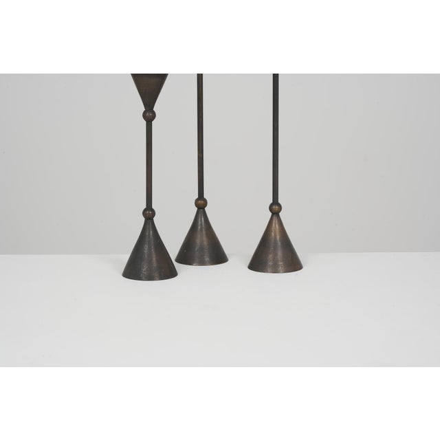 Vintage Candlesticks by Christian De Beaumont, 1980, Set of 3 For Sale - Image 6 of 9