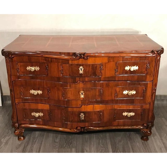 Antique Swiss Baroque Chest of Drawers, 1760 For Sale - Image 6 of 14