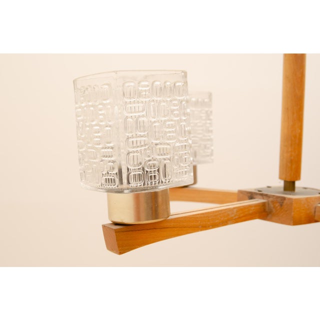 Brutalist Eastern Cloc Chandelier, Czechoslovakia, 1970s For Sale - Image 13 of 17