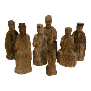 Chinese 17th Century Altar Figures - Set of 7 For Sale