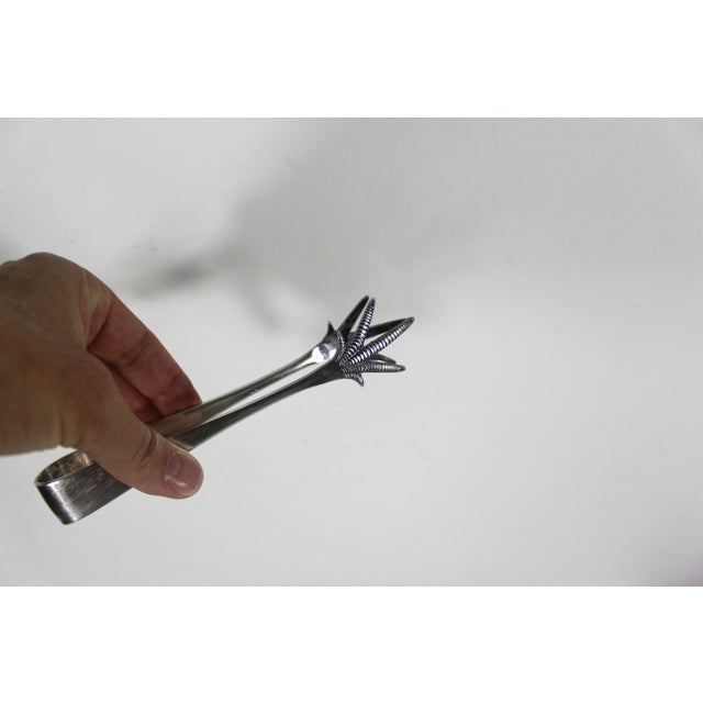 Silver Vintage Silver Bird Claw Sugar or Ice Tongs Bar Cart Styling For Sale - Image 8 of 12
