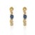VR Jewels 1.35ct Sapphire 14k Gold Inside-Out Hoop Earrings With 66pcs Baguette Diamonds- A Pair For Sale - Image 4 of 12