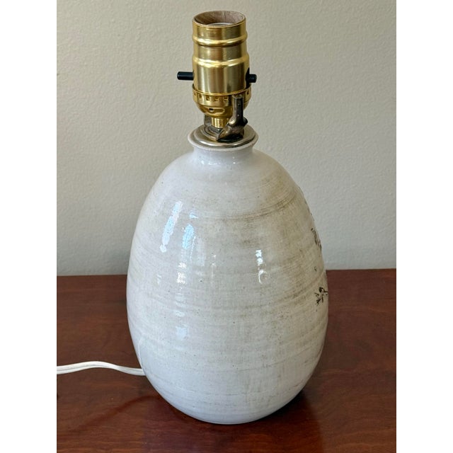 Late 20th Century Late 20th Century Studio Pottery Table Lamp, Signed For Sale - Image 5 of 7