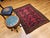 Burgundy Vintage Afghan Bokhara Area Rug, Hand-Knotted Wool, Allover Geometric Pattern, Plum & Burgundy, 4x5 For Sale - Image 8 of 17