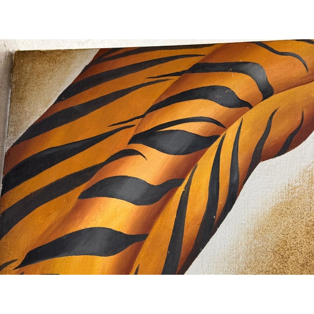Early 20th Century Art Deco 3 Part Screen after Major Felton’s Warrior & Tiger by F. Wilcox For Sale - Image 15 of 18