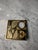 A bold vintage solid brass LOVE sculpture crafted from solid brass with polished raised lettering set against a textured...