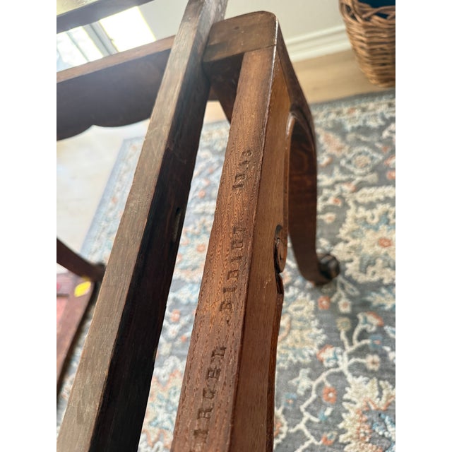 1946 Signed Marcel Bibaut French Oak Table - Authentic Modern Farmhouse - French Provincial Louis XV For Sale - Image 11 of 12