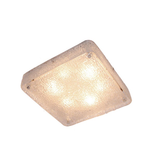 Mid-Century Modern German Frosted Glass and Metal Ceiling Lamp from Kaiser Idell/Kaiser Leuchten, 1960s For Sale - Image 3 of 7