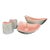 Mid-Century Pink and Gray Hostess Set, Four Pieces For Sale