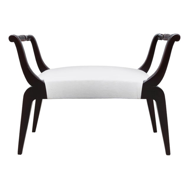 1950s Ebonized Italian Mid Century Bench For Sale