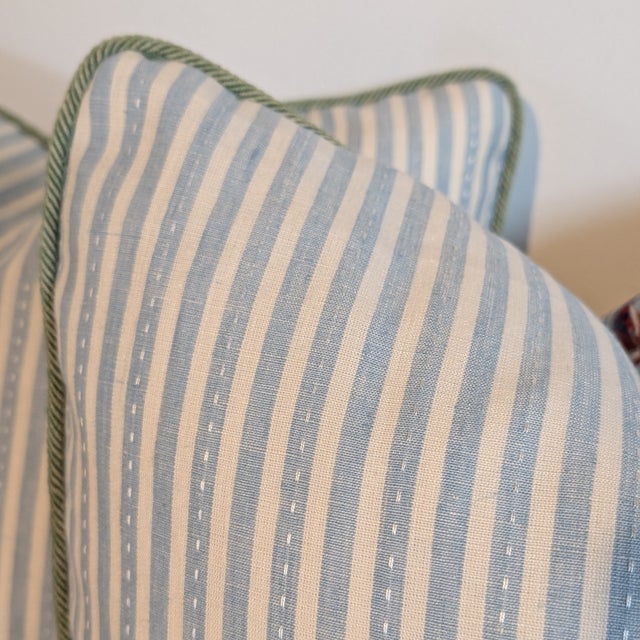 Brunschwig & Fils Brunschwig & Fils Lodi Garden Pillows in Ivory - Pair For Sale - Image 4 of 9