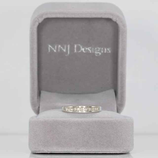 Modern Diamond Estate Band in Solid 10k Gold - Timeless Everyday, Size 7 For Sale - Image 3 of 9