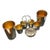 Vintage German Travel Cocktail Shaker With 4 Nesting Cups DRGM - Set of 9 For Sale