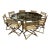 1980’s McGuire for San Francisco Bamboo & Suede Directors Chair Dining Set For Sale