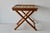 Vintage French Style Handcrafted Rectangle Bamboo Serving Folding Table Center Table X-Base Mid-Century For Sale - Image 4 of 14