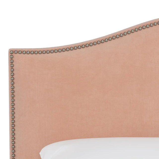 Spritely Home Ashland Headboard in Pink Champagne Luxe Velvet, Queen For Sale - Image 4 of 7