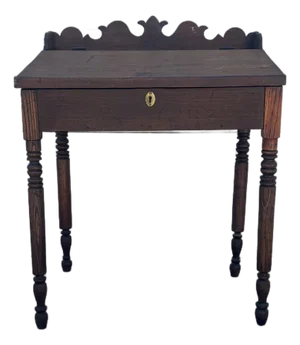 Antique Primitive Blanket Chest on Stand | Early American Dough Box Table | Rustic Colonial Storage Chest
