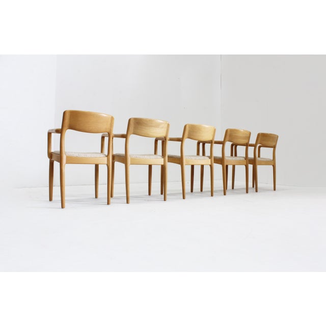 1960s Vintage Dining Room Chairs by Juul Kristensen, 1960s, Set of 5 For Sale - Image 5 of 8