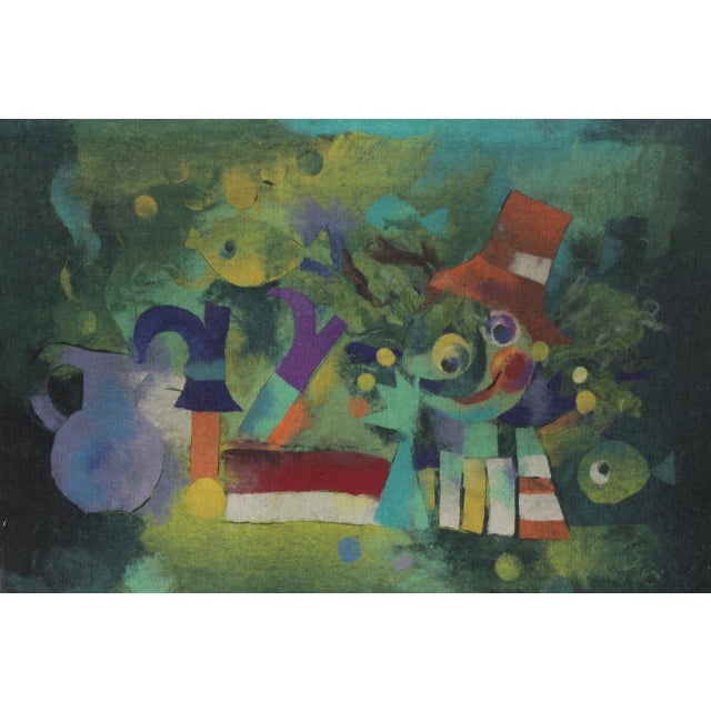 This vintage wall tapestry was produced in Czechoslovakia in the 1980s using the Art Protis technique. Signed by Maker