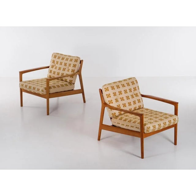 Folke Ohlsson Set of Usa-75 Armchairs attributed to Folke Olsson for Dux, Sweden, 1960s For Sale - Image 4 of 10